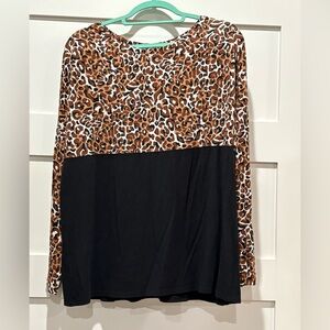 Lilly Pulitzer leopard print Finn top